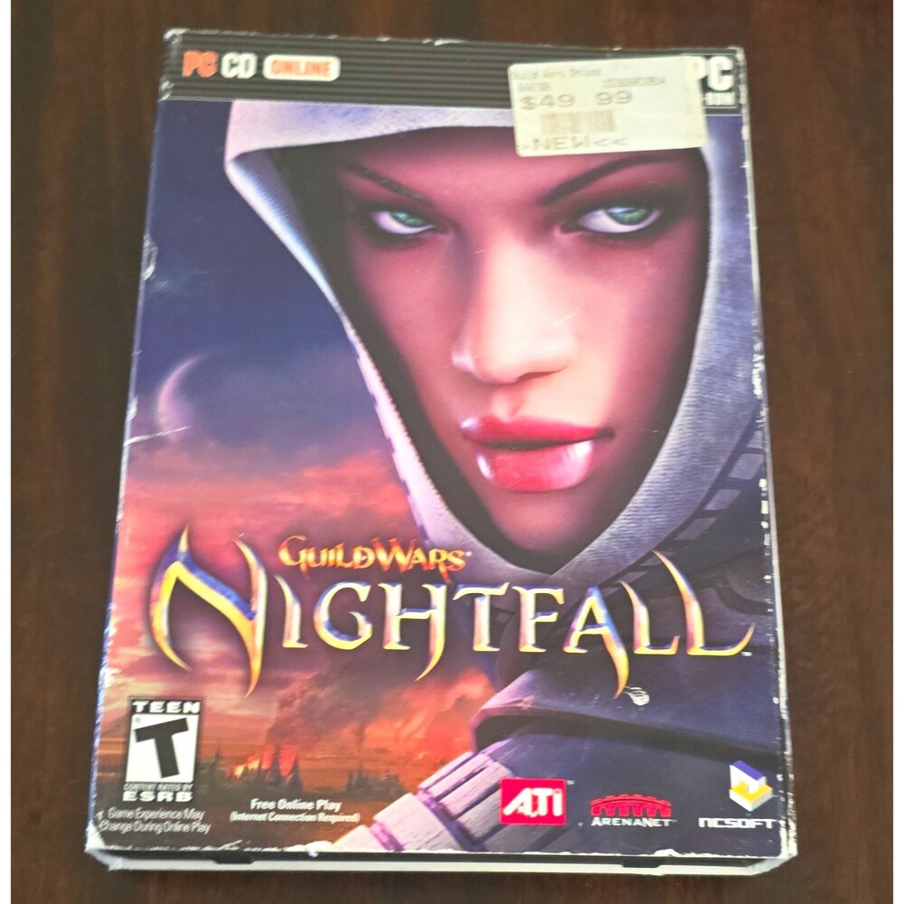 NCsoft Guild Wars Nightfall PC CD-ROM RPG T-Teen Online Play Manual Included